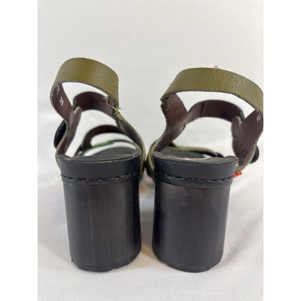 The Art Company 1875 Heeled Sandal Green EU 39 (8.5 to 9 US) Artsy Block Heel - Picture 5 of 8